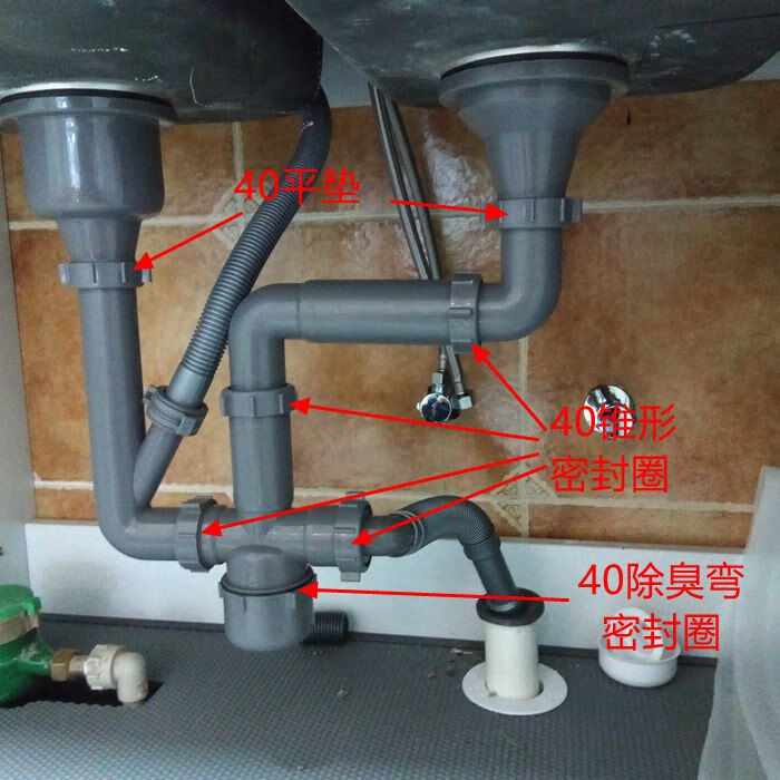 欧琳下水管安装示意图图片