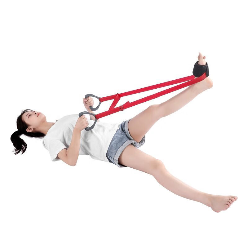 适用于下肢拉伸弹力训练带康复器材腿部力量足下垂弹性锻炼带 红色