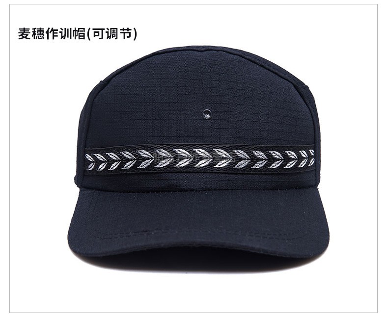 保安帽子男jc鸭舌帽警黑色帽子单位执勤帽保安服帽子黑色保安帽绣字款