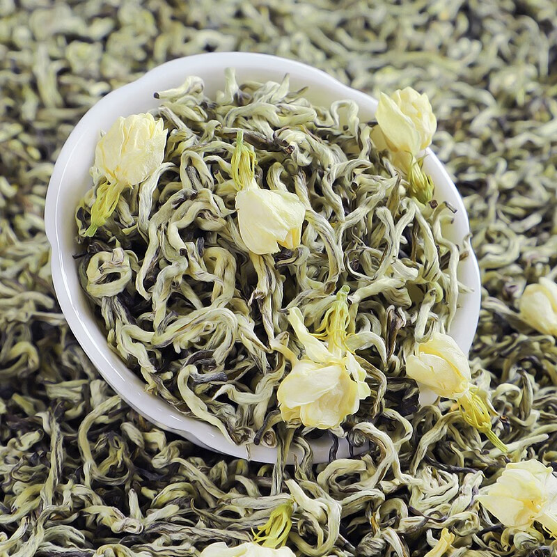 陈一凡茉莉白雪250g八窨特级茉莉花茶浓香型茶叶2021新茶茉莉白玉兔大