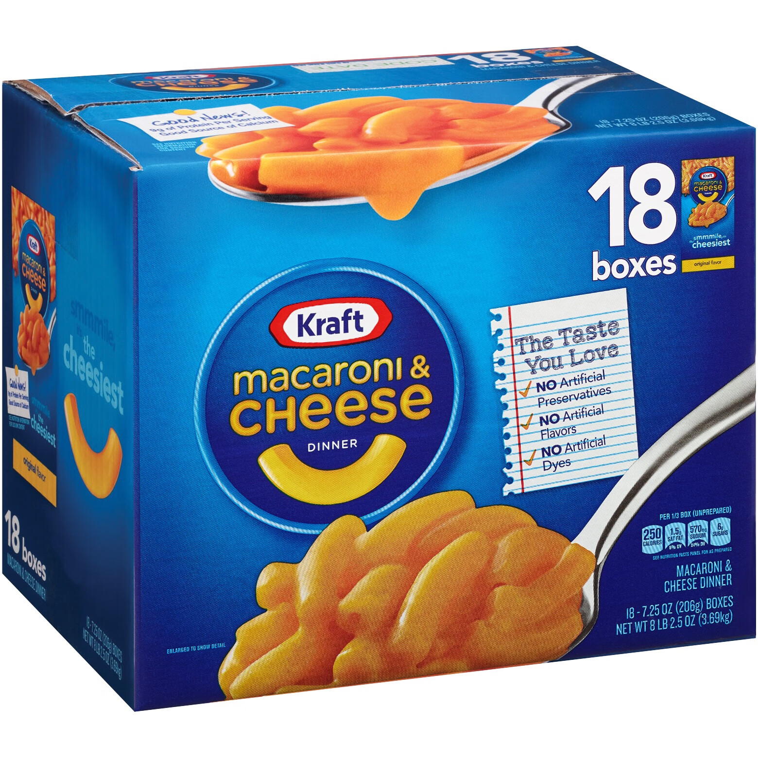 美国kraft macaroni卡夫干酪芝士通心粉原味206g*18盒 意大利面 一箱