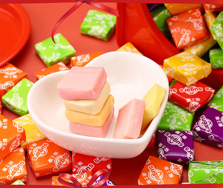 瑞士糖水果味铁盒装550软糖果混合水果味礼盒装零食礼