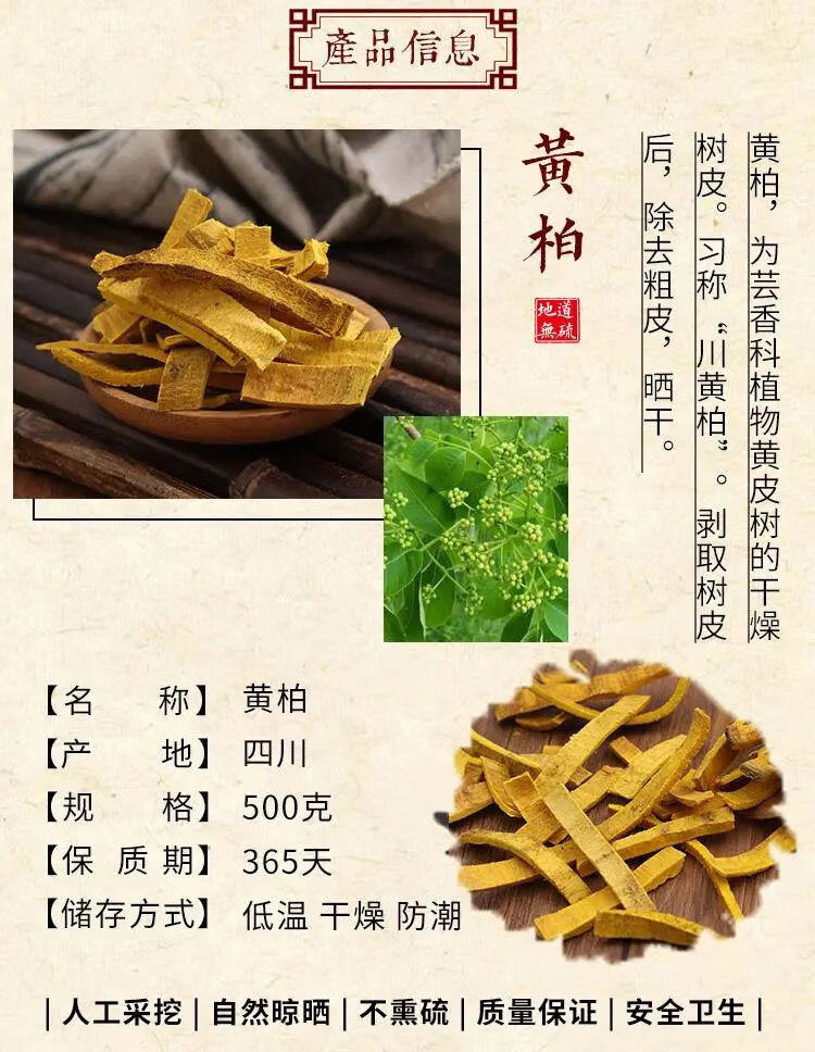 花初醒黄柏中药材精选去皮黄柏川黄柏黄柏丝黄柏茶官方直营官方直营