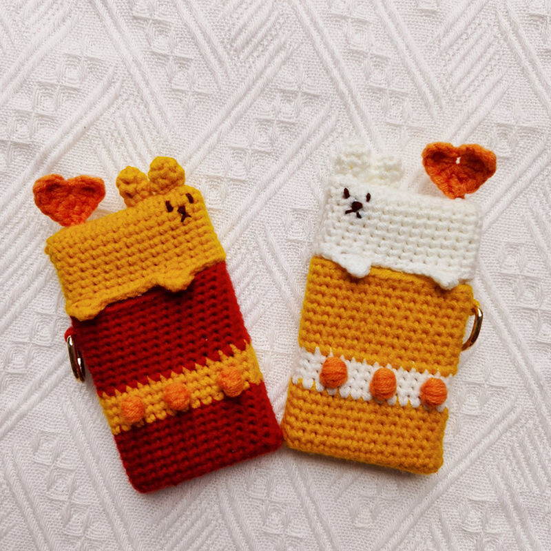 同款手工编织烟盒套毛线创意男朋友diy钩针手织盒包抖音sn0193 小恐龙