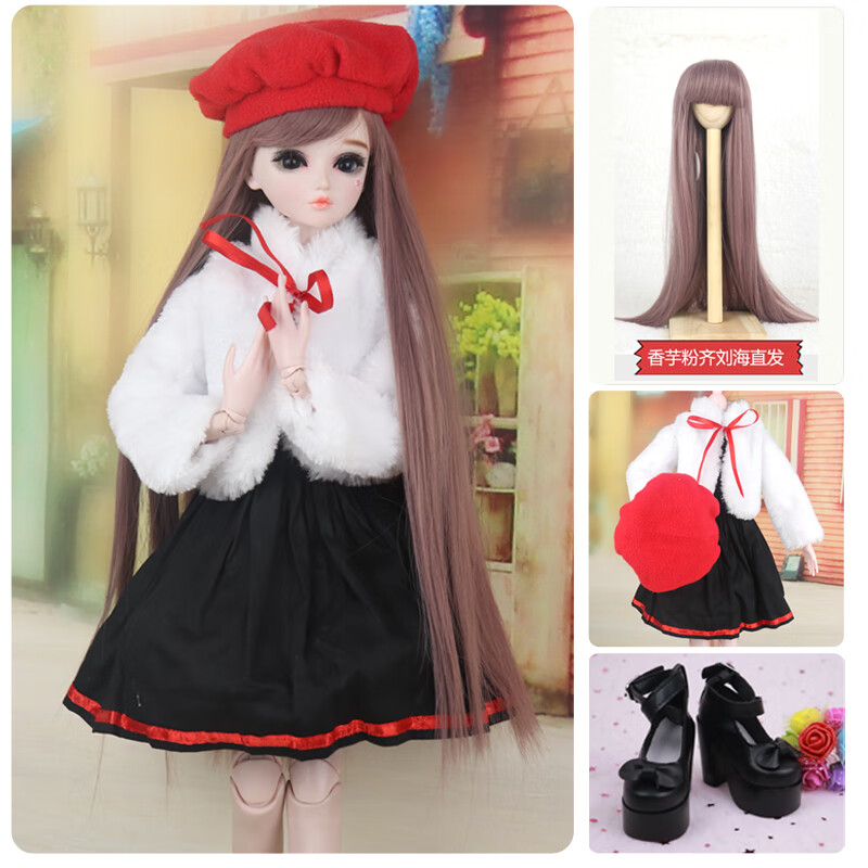 60厘米叶罗丽娃娃仙子衣服夜萝莉冰灵公主凯蒂现代连衣裙校服婚纱天使