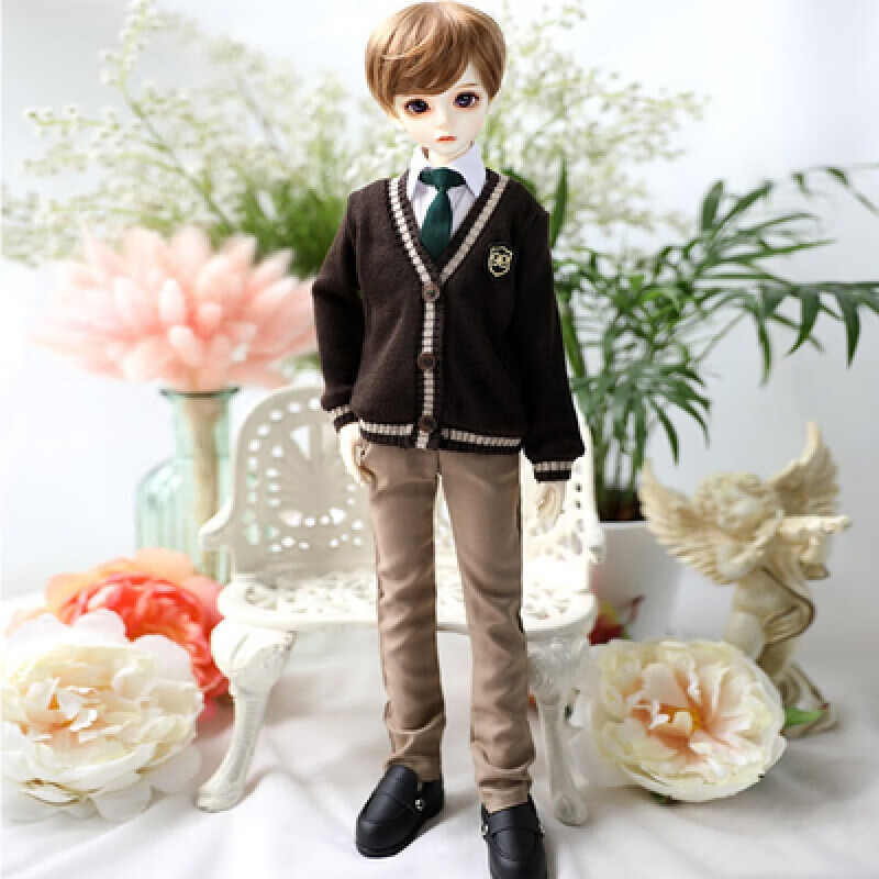 定制新套装bjd娃娃男娃b娃娃sd娃娃14娃娃bory男女可选藏青情侣装关节