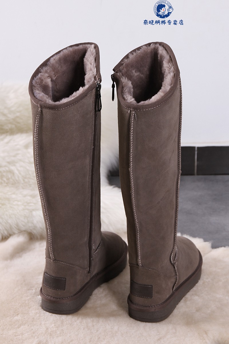 百丽belle长筒雪地靴女2021年冬季新款加绒加厚侧拉链过膝高筒保暖