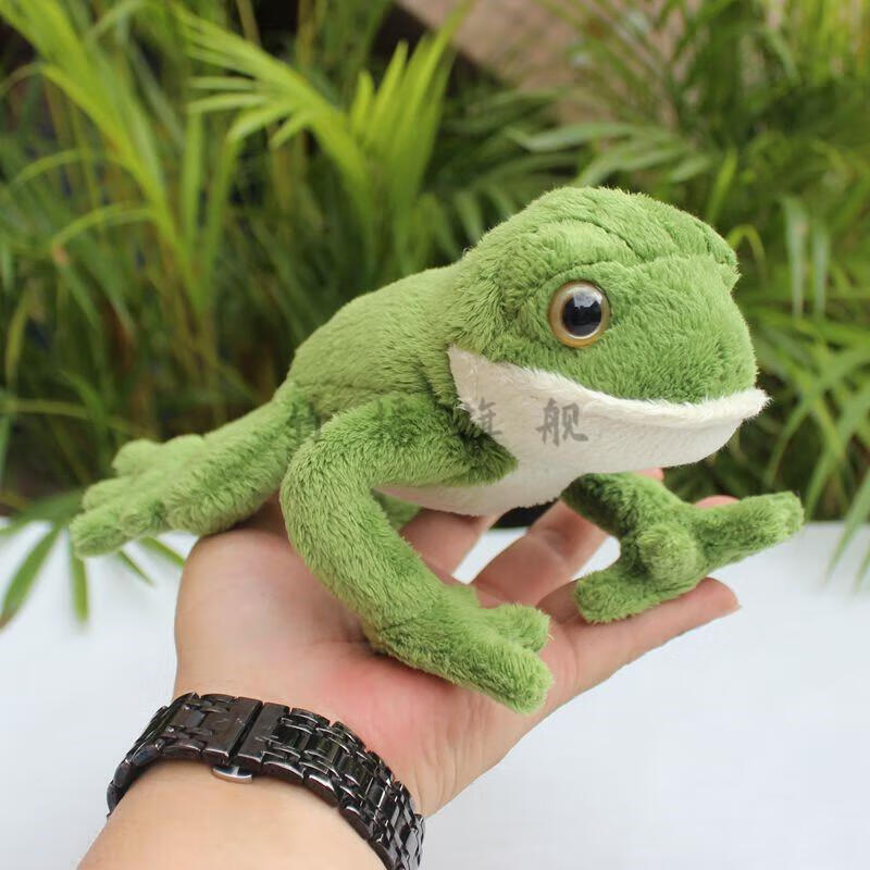 绿色小青蛙玩偶仿真青蛙公仔绿色可爱小青蛙布娃娃玩偶毛绒玩具女孩