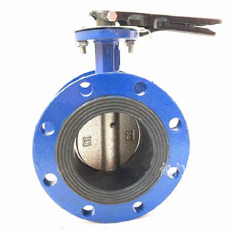 d41x16手柄法兰蝶阀手动软密封蝶阀dn506580100125150不锈钢板dn1255