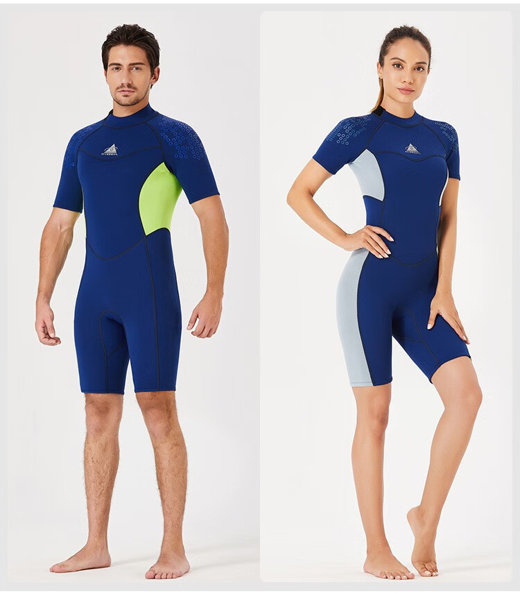divesail15mm男女新款连体短袖潜水衣保暖防晒橡胶衣防水母泳装男款
