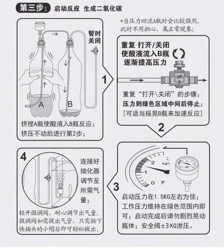 二氧化碳发生器co2二氧化碳水草缸专用自制diy套装胜钢瓶无忧 地狼