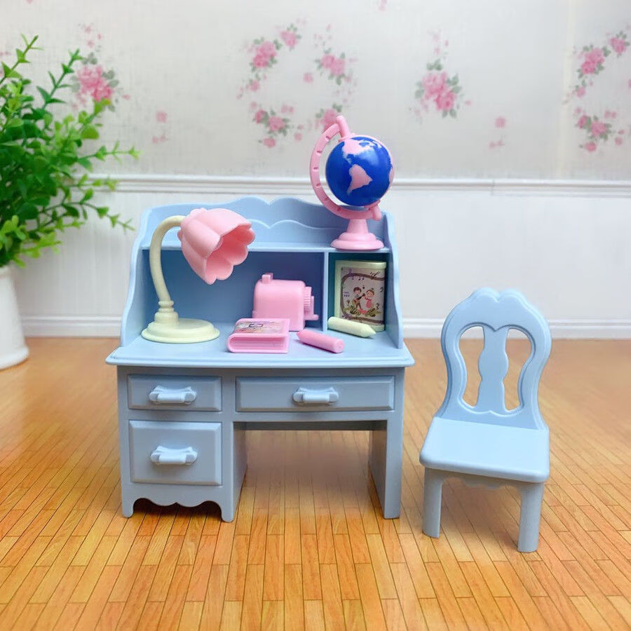 8分17厘米娃娃仿真家居书桌椅子装饰品摆件女孩玩具配件文具礼物洗手