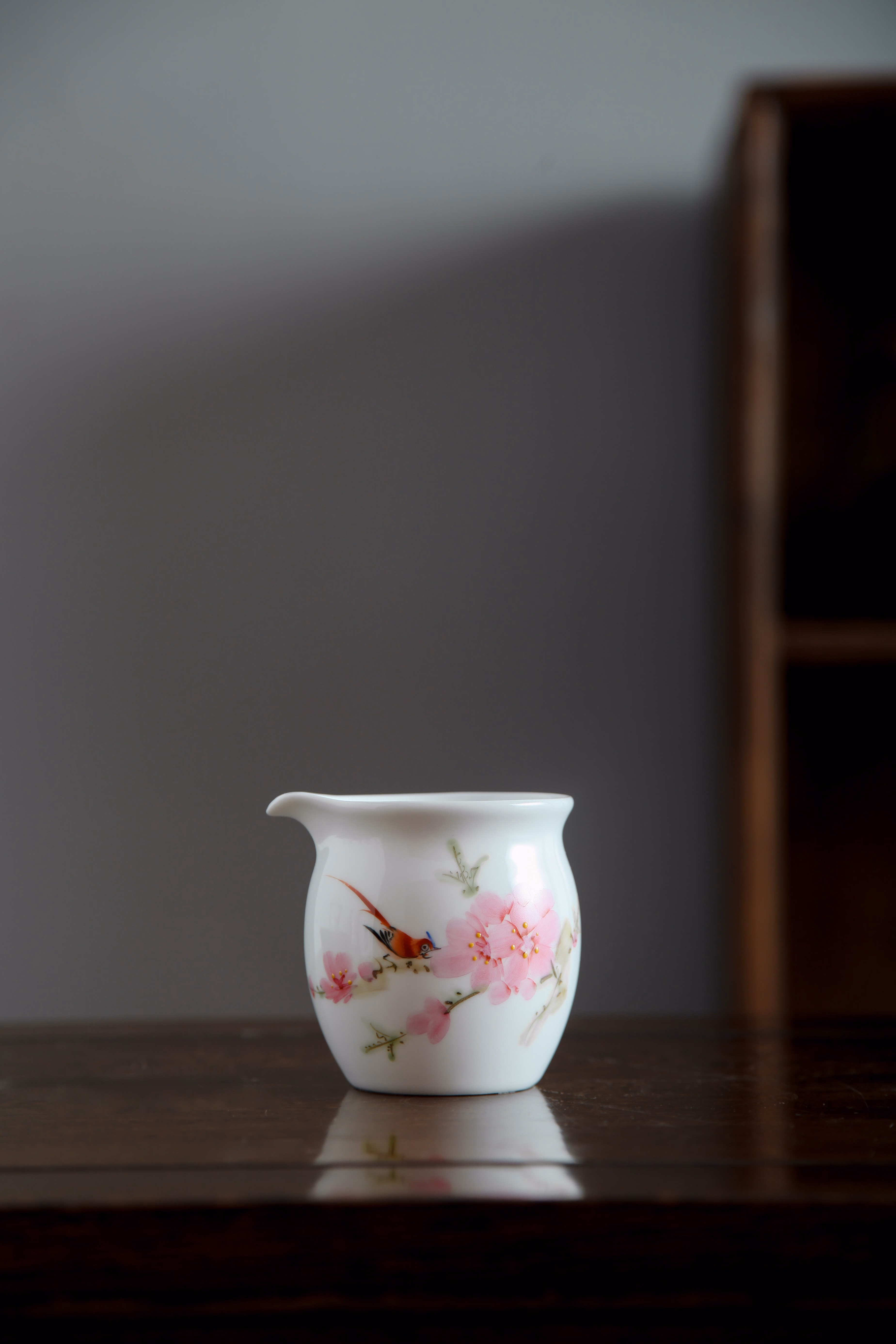 毛瓷茶杯 瓷器7501毛瓷系列手绘水点桃花办公茶杯茶壶 盖碗 红色收藏