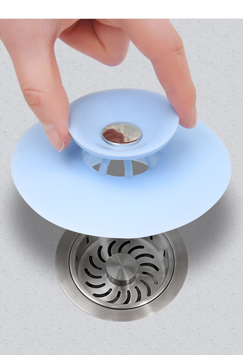 下水道防臭地漏盖厨房水槽过滤网洗手池水塞卫生间浴缸地漏防臭盖2个