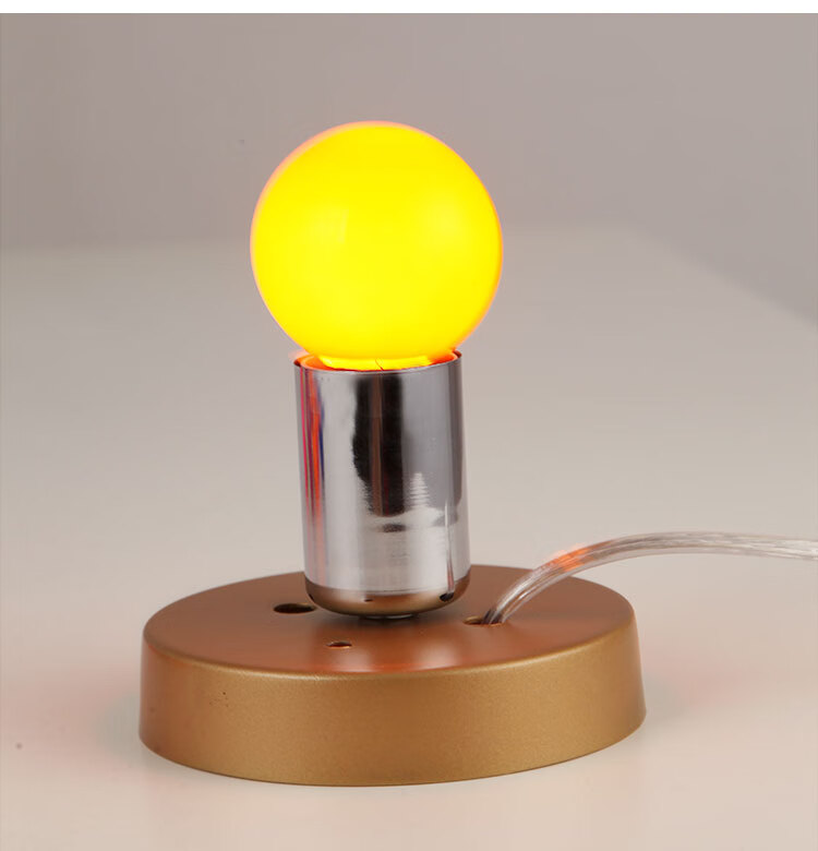 家用灯泡节能灯七彩变色串螺口e27圆形中秋节搭配浪漫卧室小灯彩色超