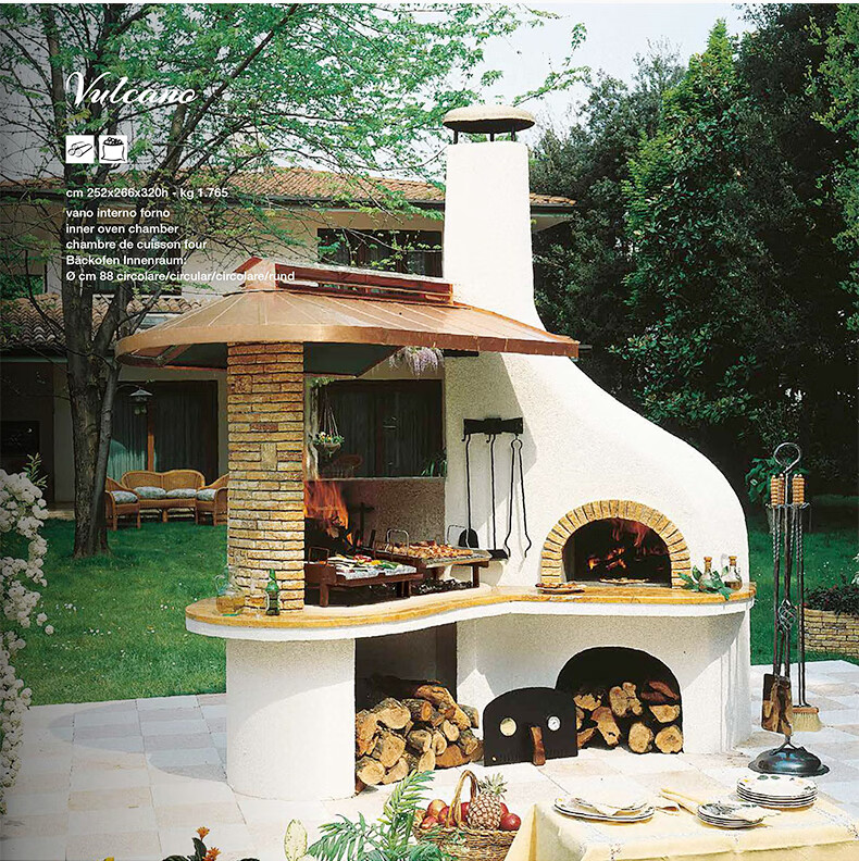 莫洛尼palazzetti意大利进口aleria2户外燃木壁炉bbq别墅酒店高端90