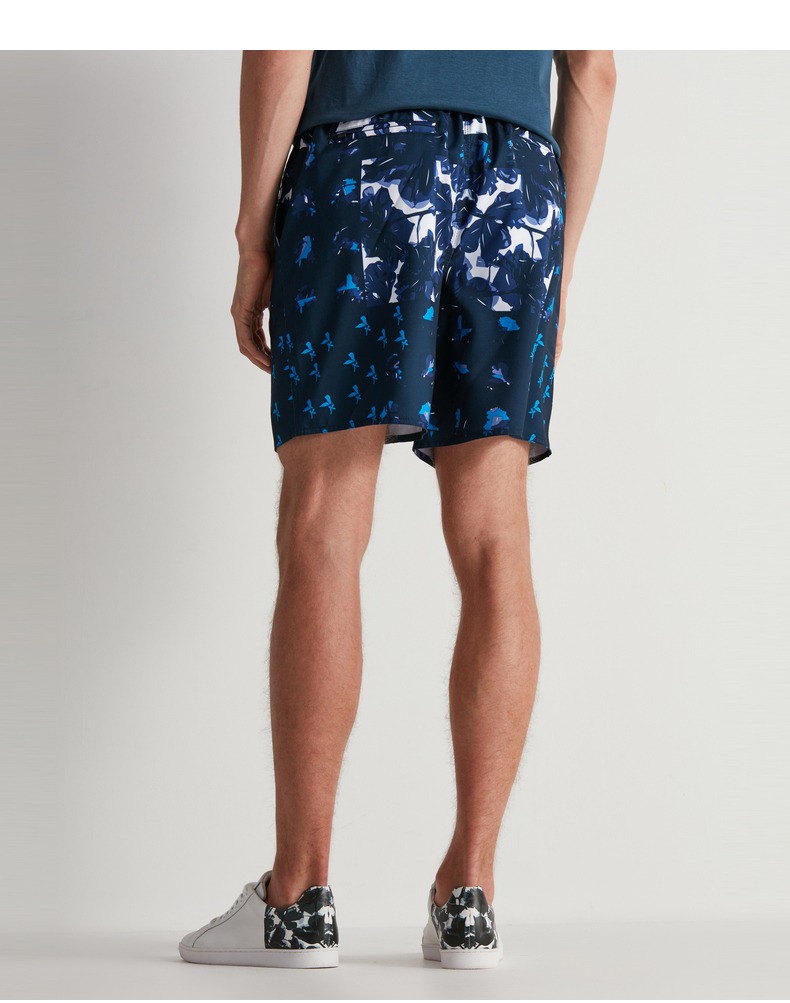 劲霸男装休闲短裤2021春夏新品花型裤子fzcd2627黑色27