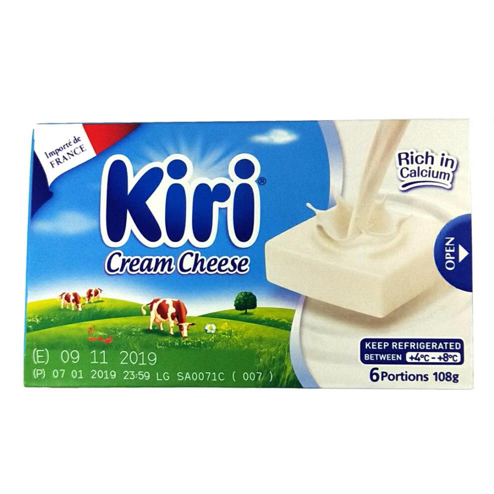 法国凯芮奶酪kiricheese凯瑞奶油奶酪儿童零食涂抹芝士6粒108g