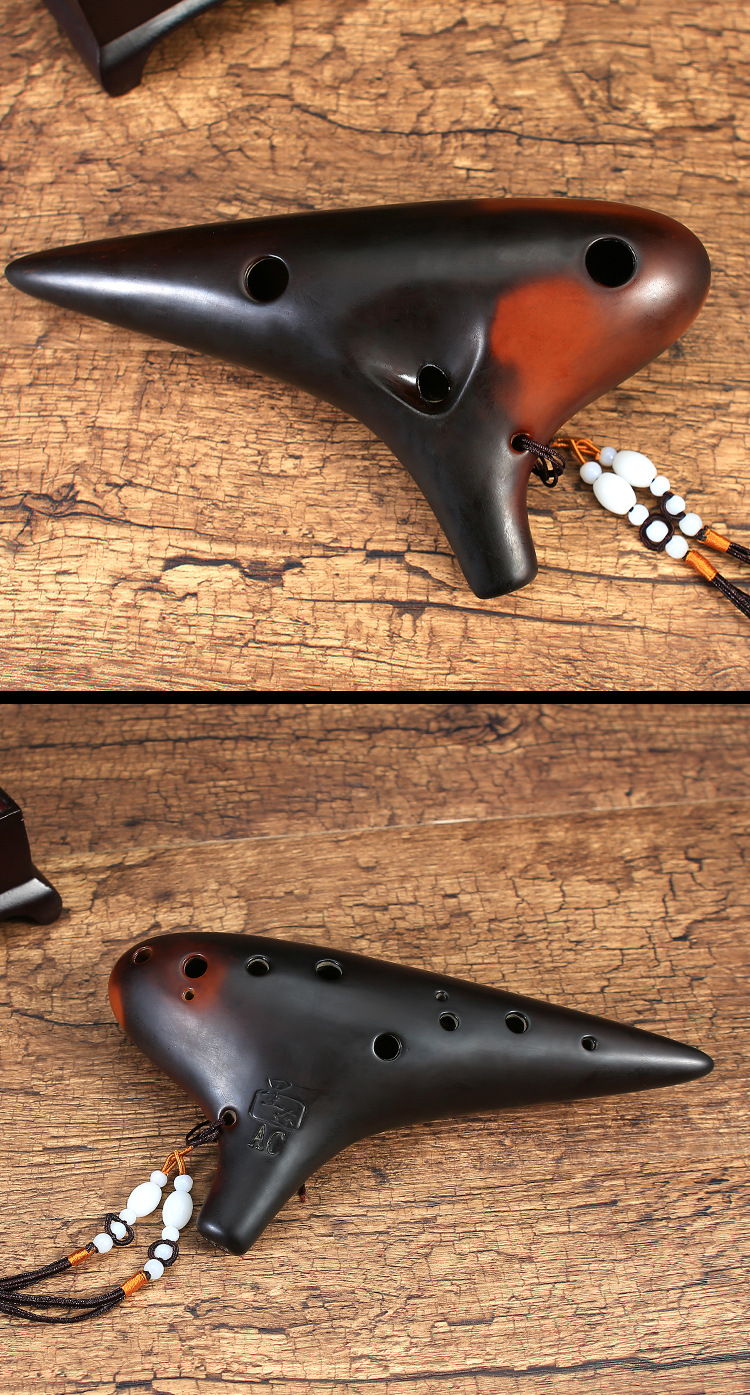 古典音乐演奏乐器中音c调陶笛成人初学学生自学入门训练12孔陶笛风雅