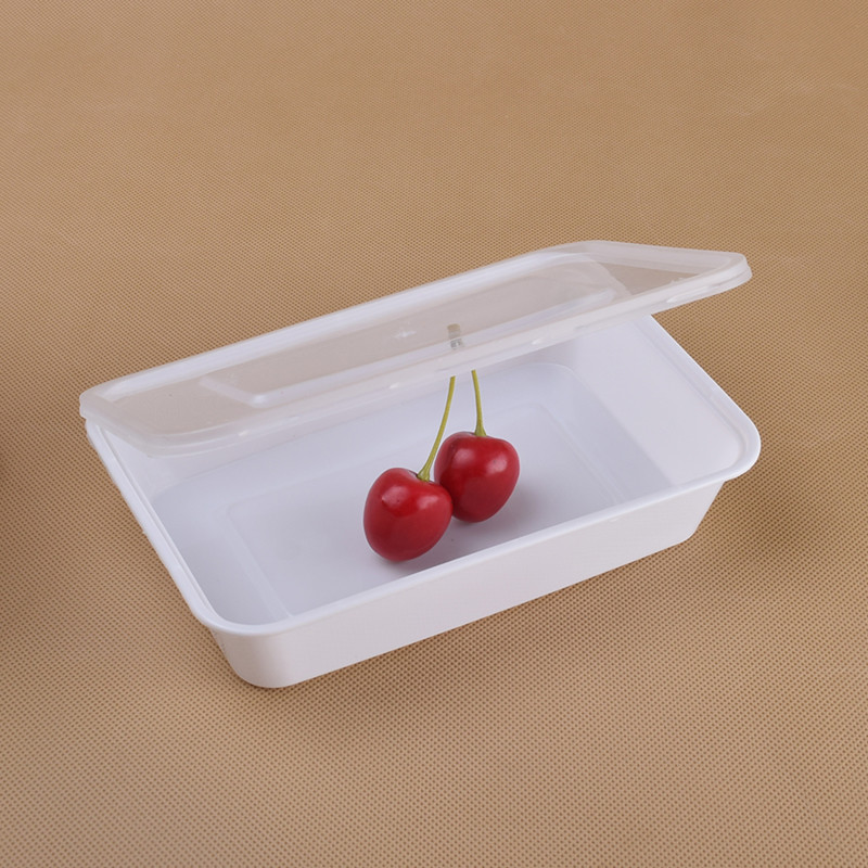 奢茨餐盒一次性饭盒带盖 塑料长方形外卖打包盒快餐盒水果捞便当盒子