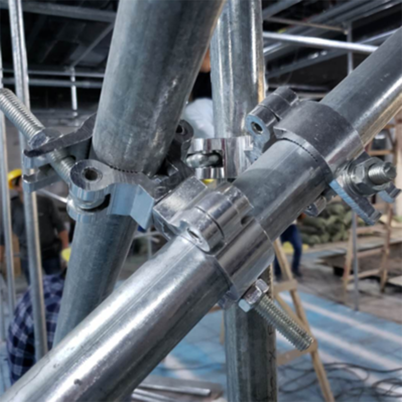 钢管卡扣夹十字连接扣万向旋转圆管固定扣铝合金扣件脚手架配件 组合