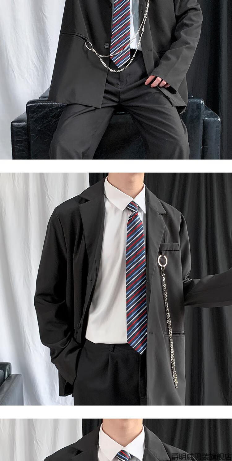 新款西装男生dk西装制服外套男秋冬季韩版潮流学生痞帅港风学院休闲