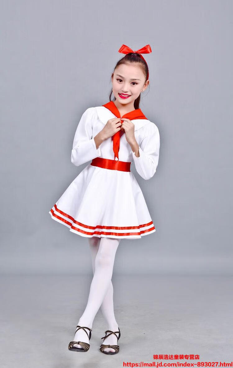 六一儿童合唱演出服我是红领巾表演舞蹈服装中小学生儿童纱裙合唱服