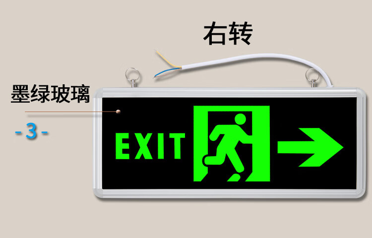 款安全出口指示燈牌消防應急燈國外英文24v36v疏散標誌燈220伏單面