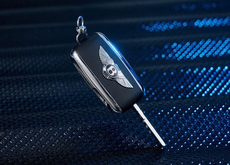 飞驰钥匙适用于宾利钥匙慕尚添越欧陆原车外壳替换宾利真车钥匙收藏