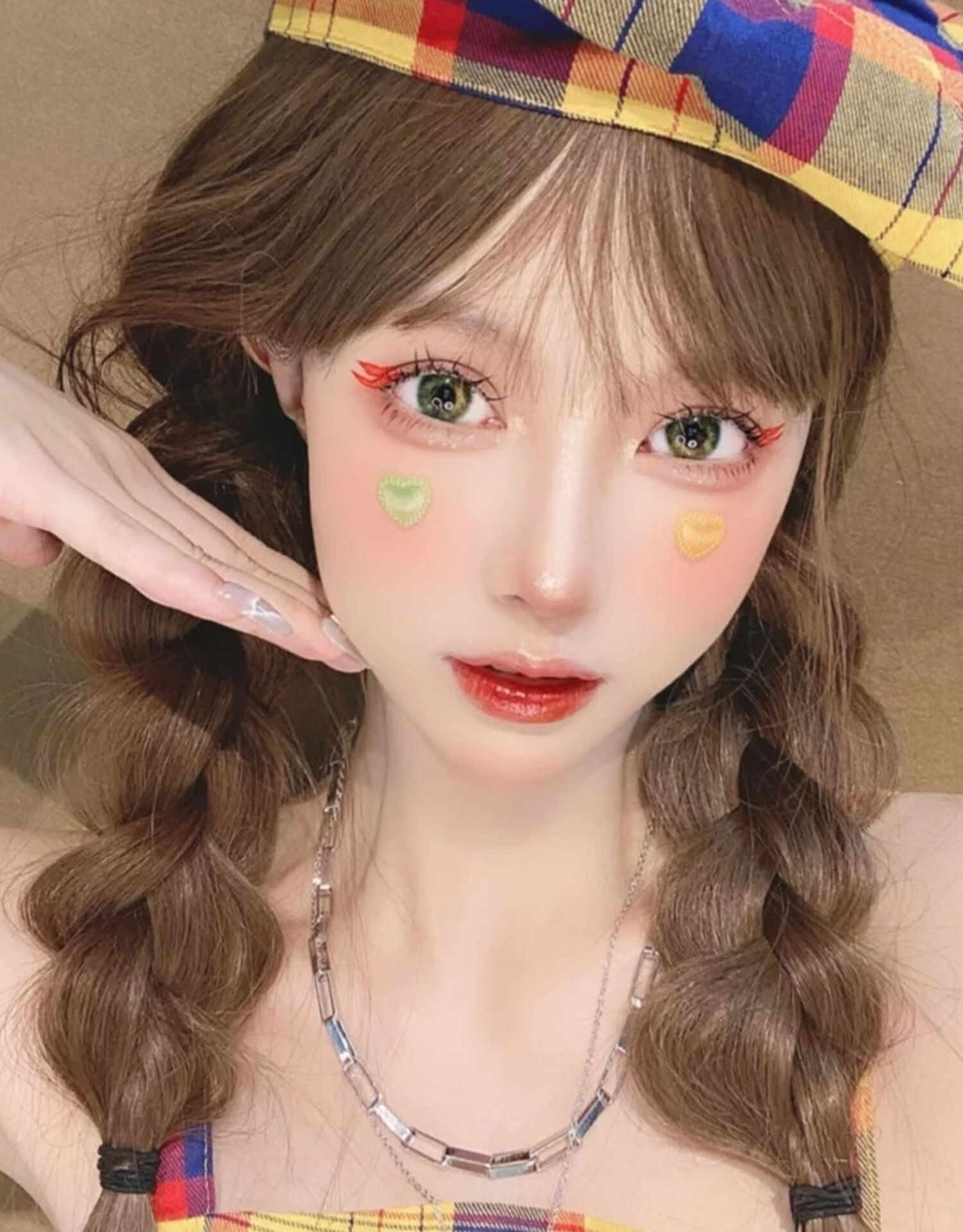 假发女长发麻花辫子可爱双马尾漫画刘海网红长直发自然全头套自然黑发