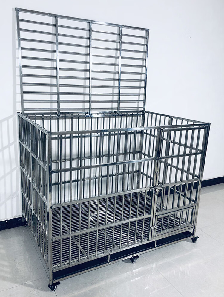 不锈钢狗笼子大型犬大不锈钢笼子金毛拉布拉多阿拉斯加德牧gd 满焊