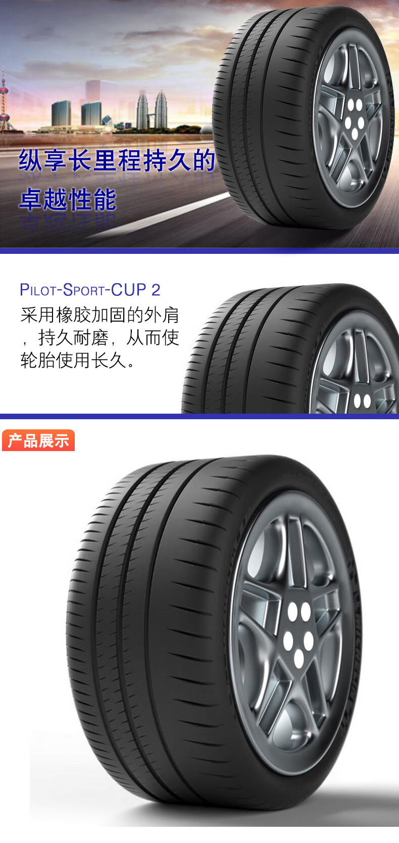 米其林半熱熔輪胎pilotsportcup2汽車輪胎26540r19102y