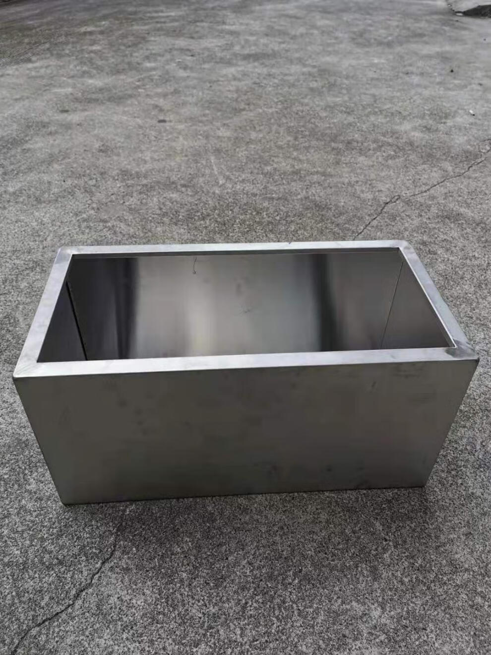 户外金属不锈钢花箱花池坛 正 长方形花槽售楼部外摆组合种植花艺