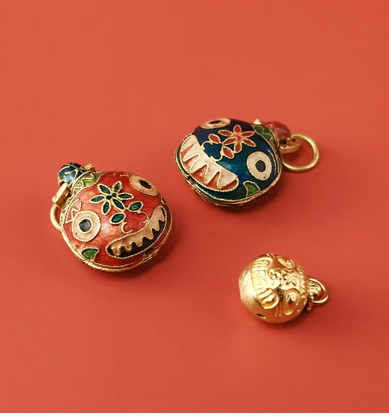 七夕情人节 黄金烧蓝吞金兽手链 古法錾刻黄金送父母情人节礼物传承