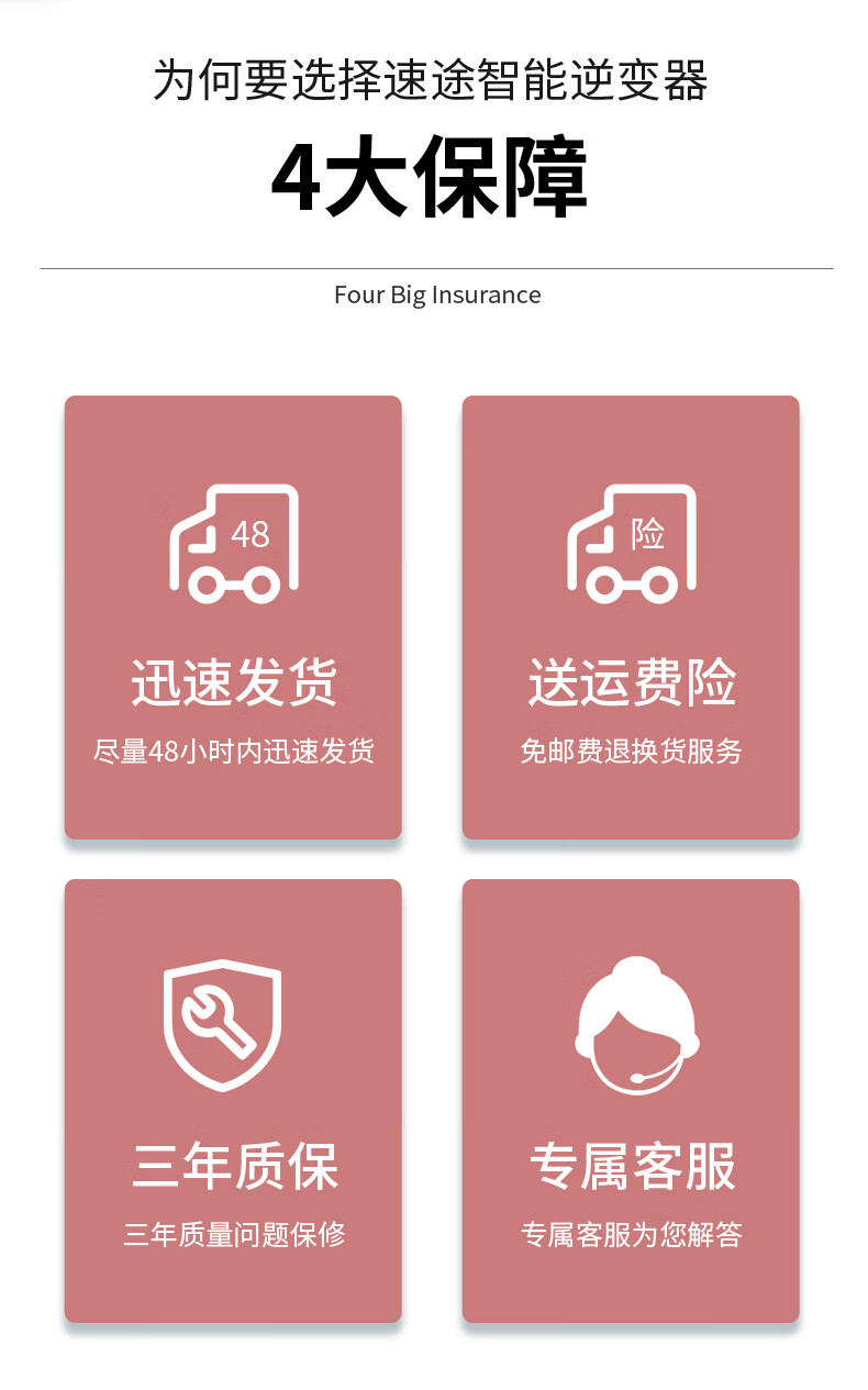 速途车载家用逆变器12v24v48v60v转220v电源转换器3000w4000w5000w大