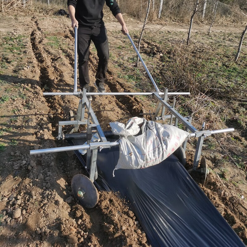 地膜覆盖机农用覆膜机小型手动工具手拉式高垄自动盖薄膜神器农用