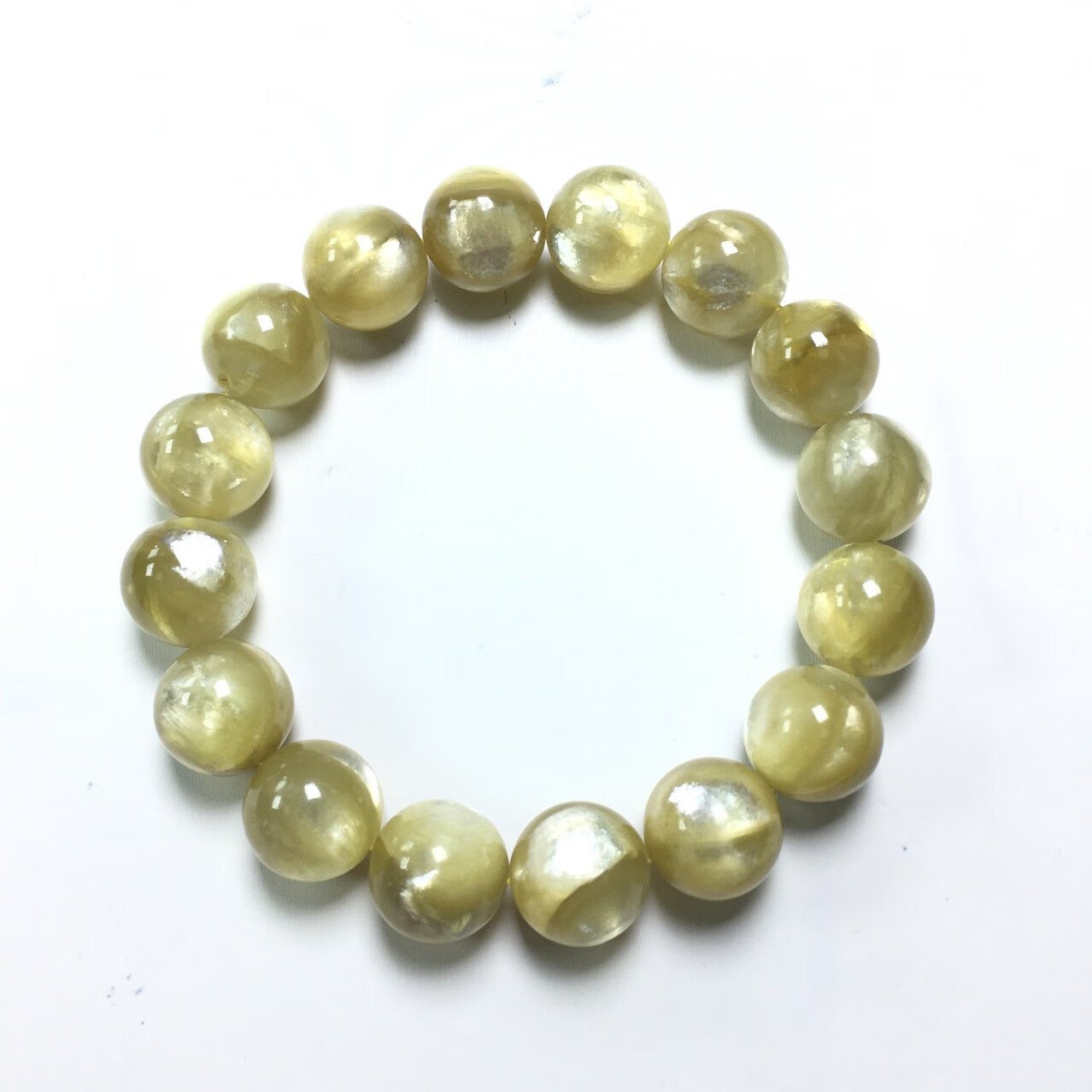 【官方旗舰】芙芬新品天-然水晶金云母手链男女款黄金云母猫眼单圈