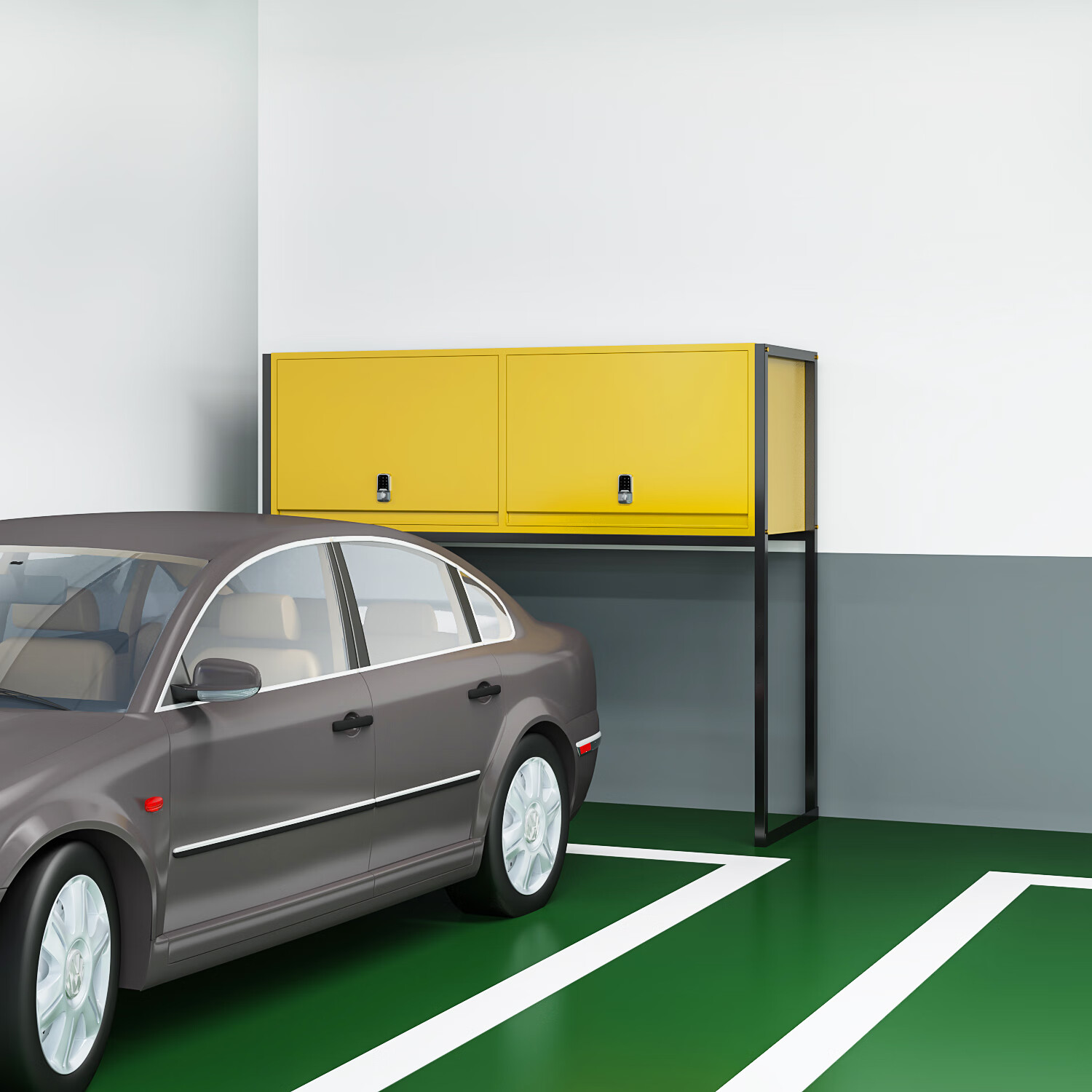 地下车位储物柜车库柜车库储物柜杂物箱工具收纳柜车库收纳箱 a1款_对