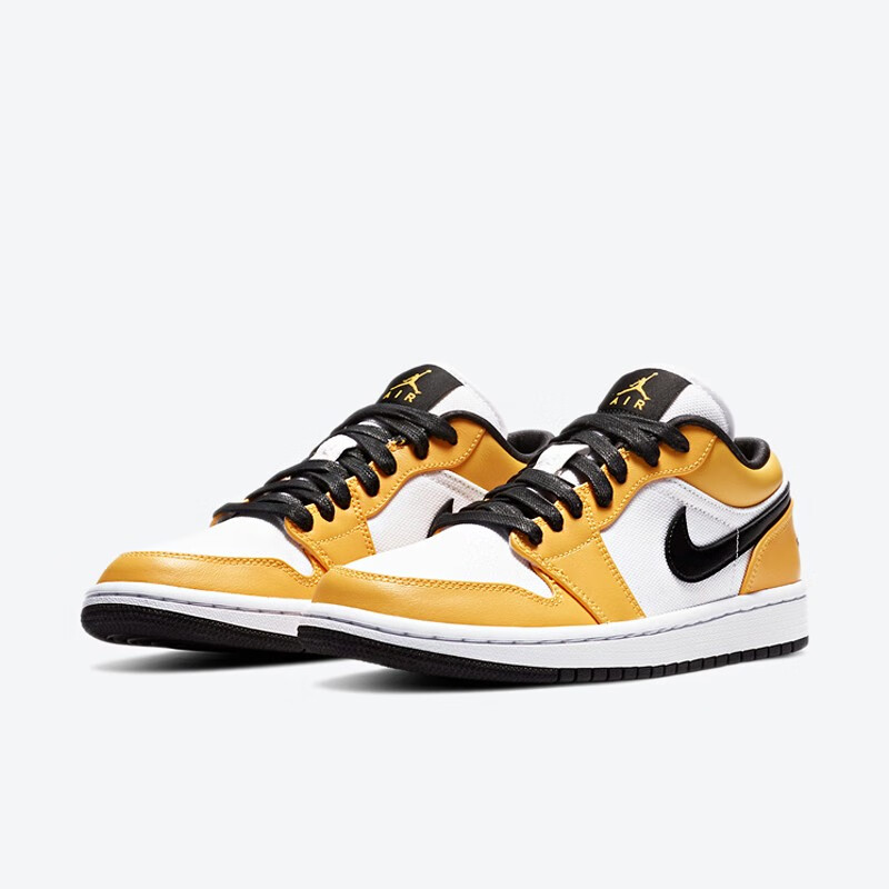 耐克nike air jordan 1 low aj1女款白橙湖人 低帮篮球鞋 cz4776-107