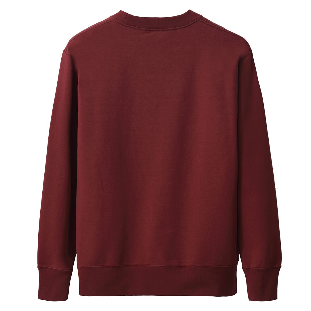 冠军卫衣宽松套头圆领男女士情侣春秋小c标字母刺绣纯棉 桃红色cy2037