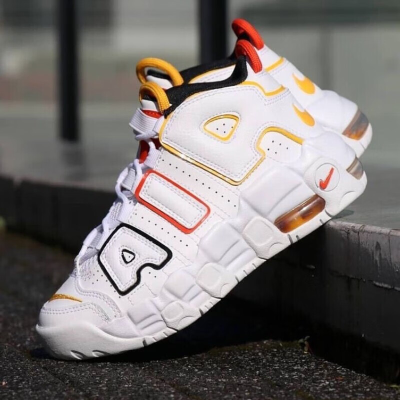 耐克nike air more uptempo 皮蓬大air 男女款黑白运动鞋 415082-002