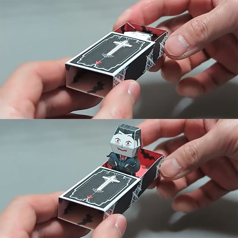 定制惊掉下巴动态纸玩具 纸质立体手工机关动物模型剪纸弹跳折纸diy纸