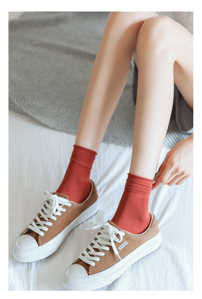 浪莎langsha新品芦荟棉女春秋夏季超薄款卷边精梳棉纯色润肤养足丝袜