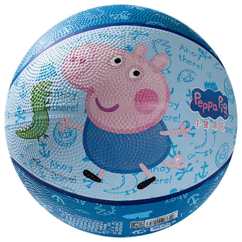 正版授权小猪佩奇儿童篮球13岁婴幼儿3号5号篮球宝拍拍球类玩具5号七