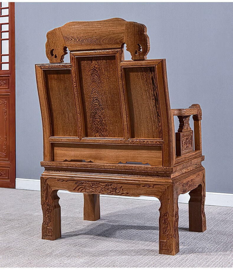 非洲崖豆木)沙发实木中式客厅全实木原木沙发椅组合 六件套【图片