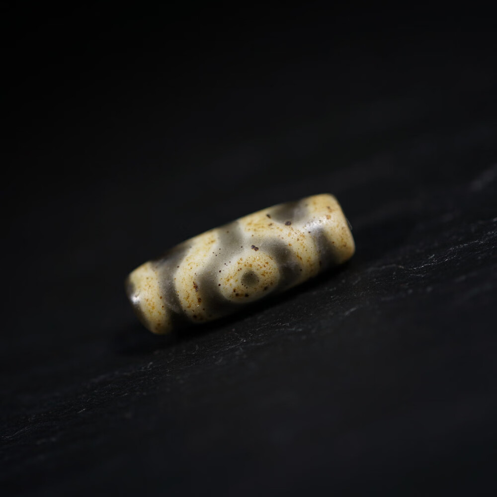 异地彩虹老料器坛城两眼天珠藏式老料器天珠