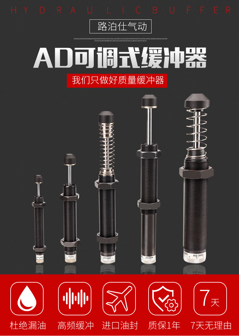 缓冲器可调压力阻尼器液压油压减震器气缸配件adfcacj33504250adfc