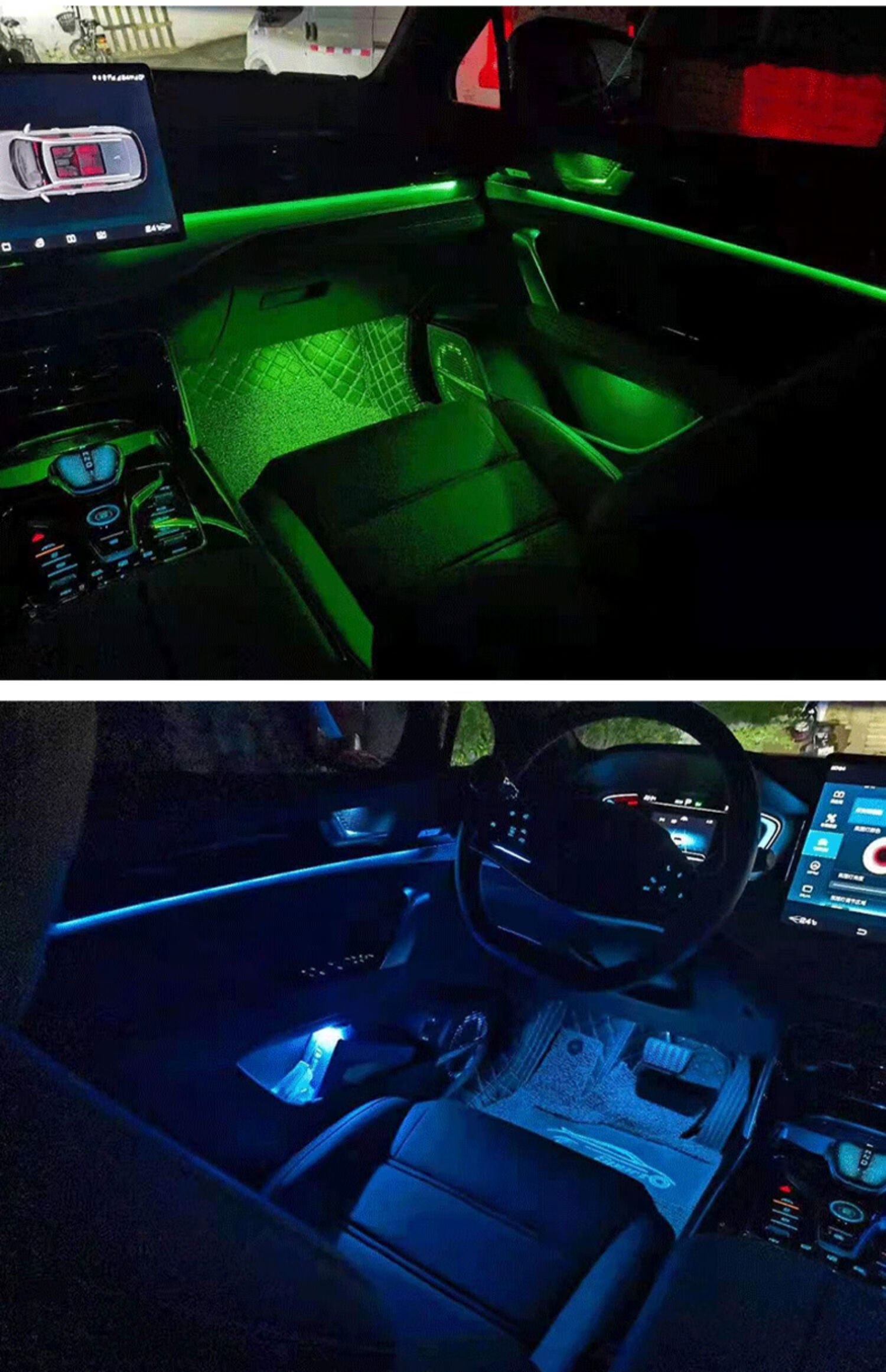 小郎人2022款比亚迪唐dmi氛围灯dm ev 秦plusdmi 宋pro气氛灯64色改装