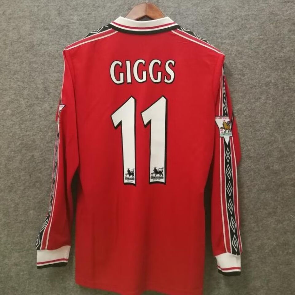 京识体育同款曼联复古98/99赛季红魔足球服 曼联球衣 贝克汉姆球衣 不