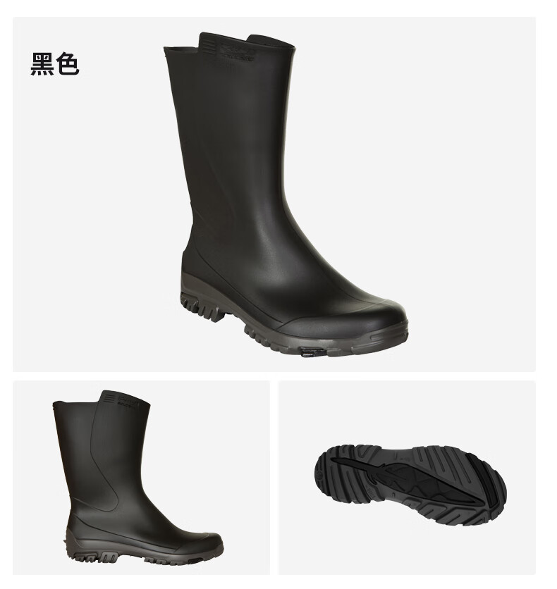 迪卡侬防滑儿童雨鞋男童水鞋雨靴女小学生胶鞋可爱轻便sol俏皮紫3132